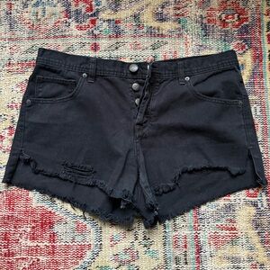 Free People Denim Cut Offs in Black size 30